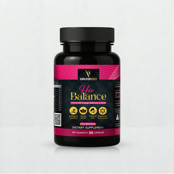 Herbalance, Shilajit with Ashwagandha Capsules for Women, 60 serving