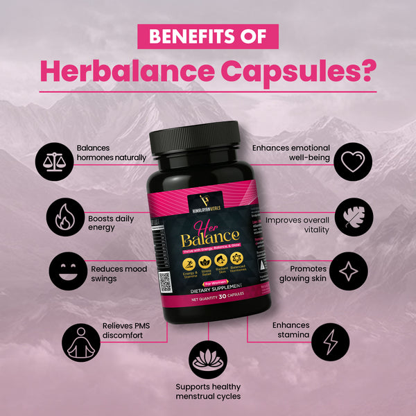 Herbalance, Shilajit with Ashwagandha Capsules for Women, 60 serving