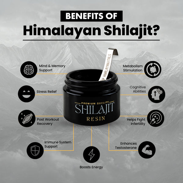 Himalayan Vitals Pure Shilajit Resin with Fulvic acid & 85+ Trace Minerals